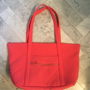 Vera Bradley Miller Tote Large Coral Reef Microfiber Quilted